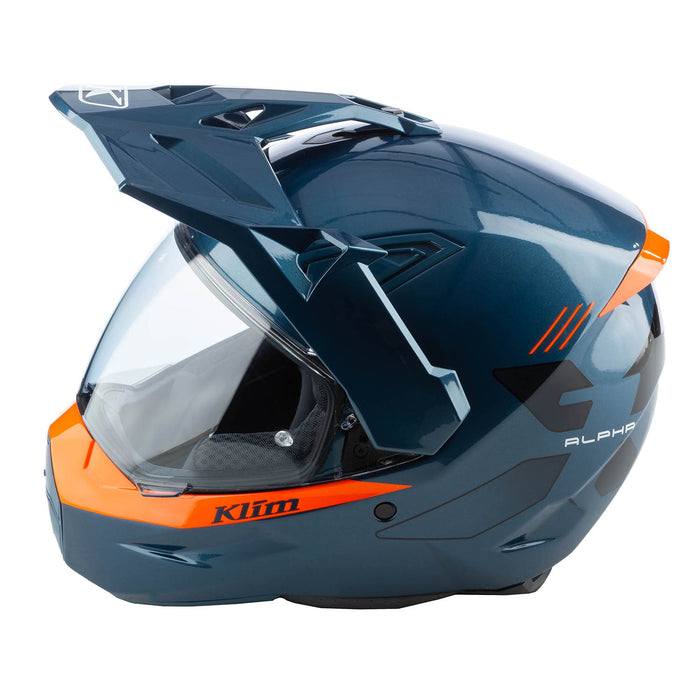 Klim X1 Alpha Helmet ECE/DOT - Gloss Concept Petrol - Strike Orange