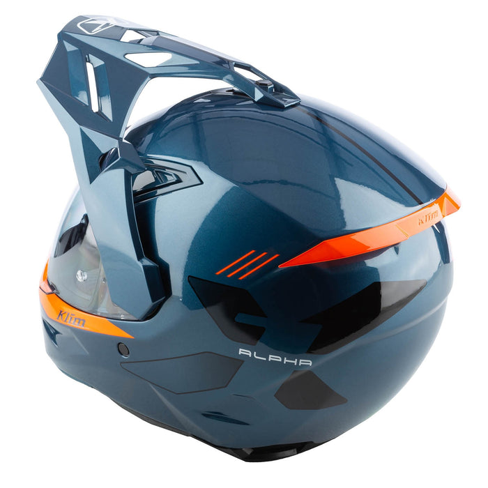 Klim X1 Alpha Helmet ECE/DOT - Gloss Concept Petrol - Strike Orange