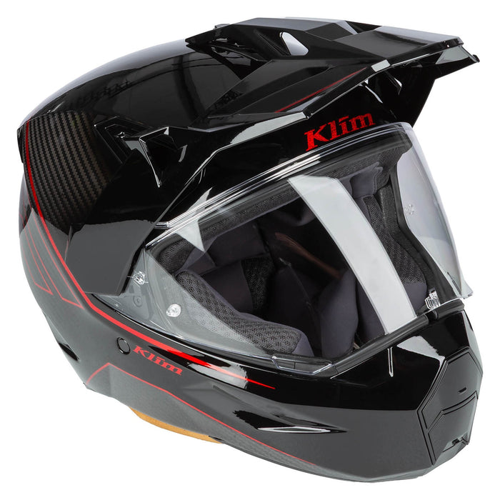 Klim X1 Alpha Helmet ECE/DOT - Quanta Gloss Black - Fiery Red