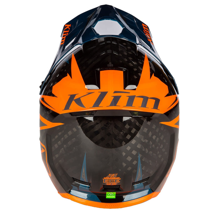 Klim F3 Carbon Pro Off-Road Helmet ECE (Non-Current) - Striker Petrol Orange