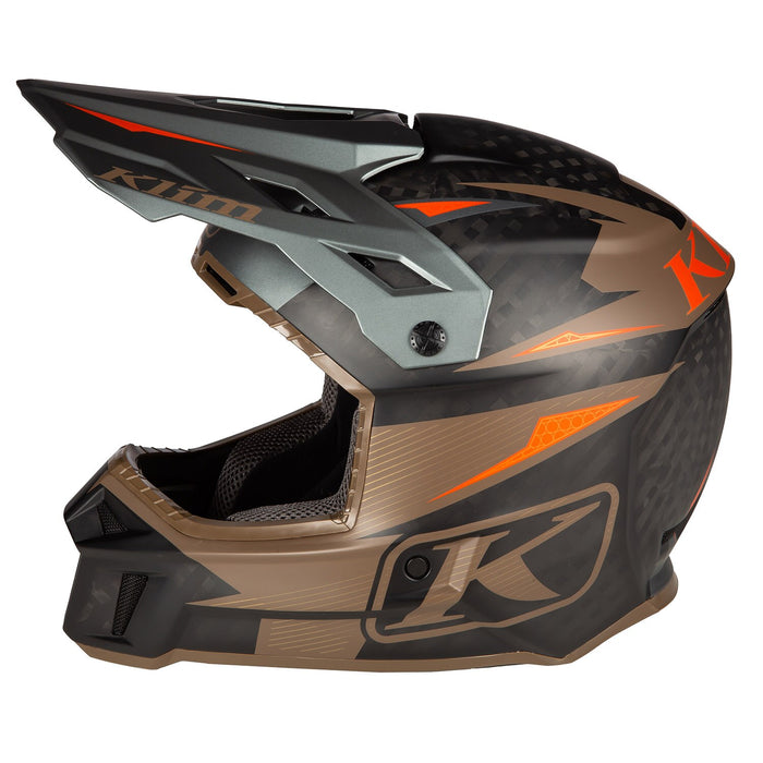 Klim F3 Carbon Pro Off-Road Helmet ECE (Non-Current) - Striker Potter's Clay