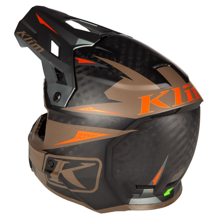 Klim F3 Carbon Pro Off-Road Helmet ECE (Non-Current) - Striker Potter's Clay