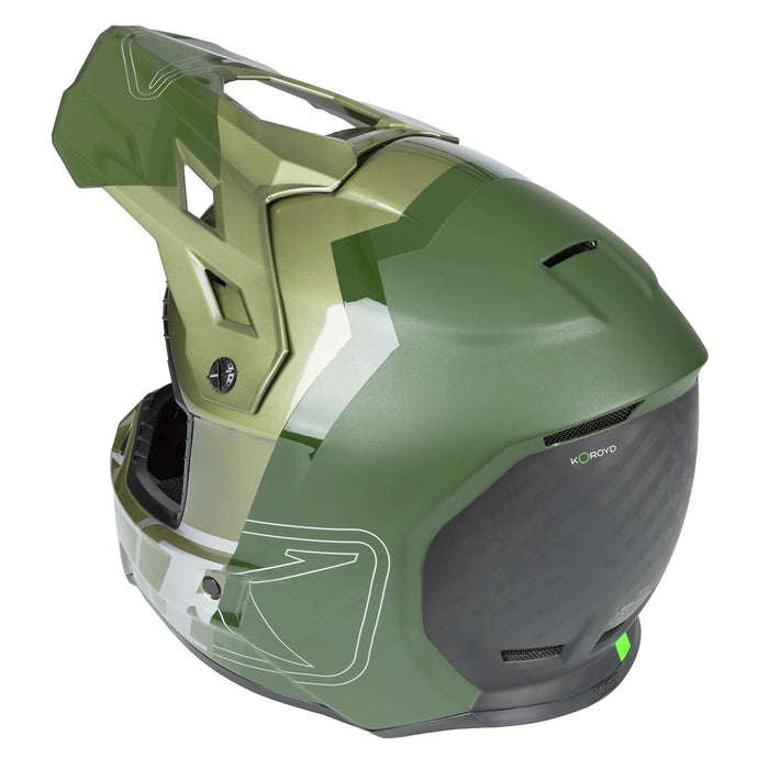 Klim F3 Carbon Pro Off-Road Helmet ECE - Tilt Gloss Rifle Green - Oil Green