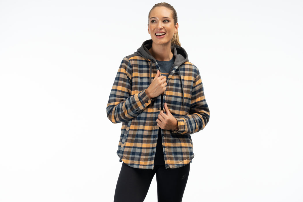 KLIM Womens Big Sky Fleece Lined Flannel Hoodie