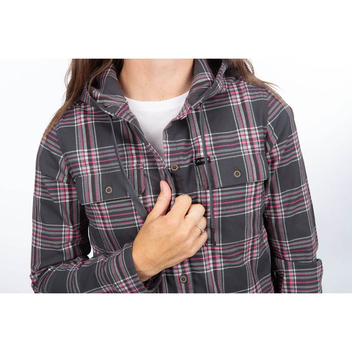 KLIM Womens Ginny Mountain Midweight Stretch Flannel Hoodie