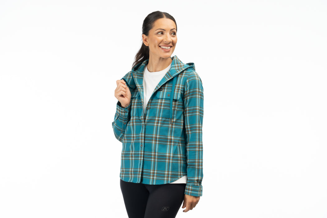 KLIM Womens Ginny Mountain Midweight Stretch Flannel Hoodie