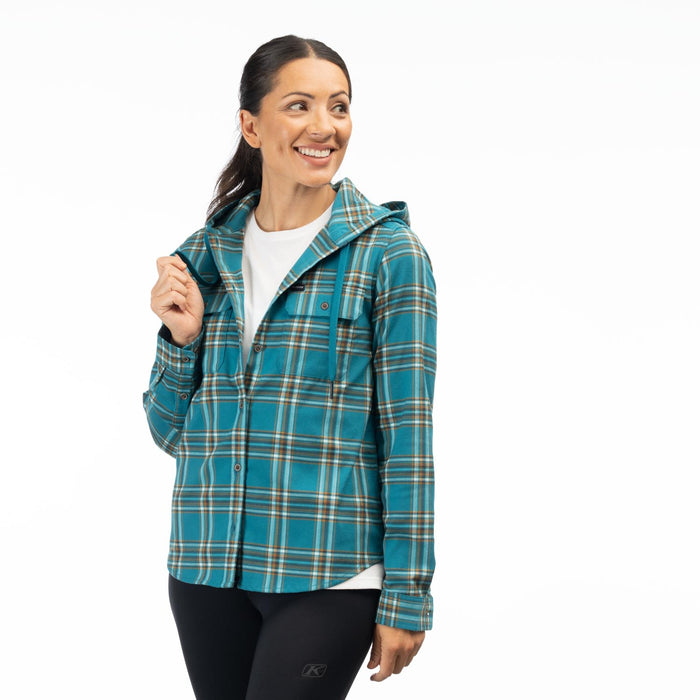 KLIM Womens Ginny Mountain Midweight Stretch Flannel Hoodie