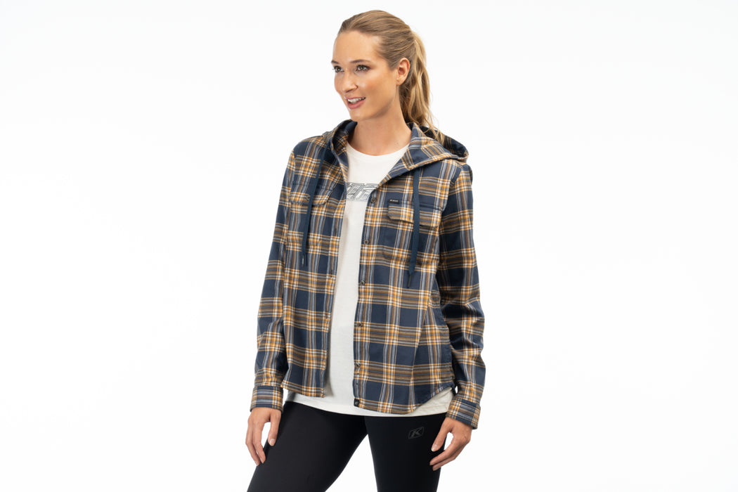 KLIM Womens Ginny Mountain Midweight Stretch Flannel Hoodie