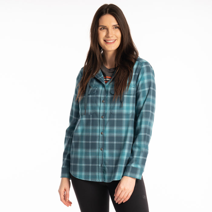 KLIM Womens Ginny Mountain Midweight Stretch Flannel Hoodie