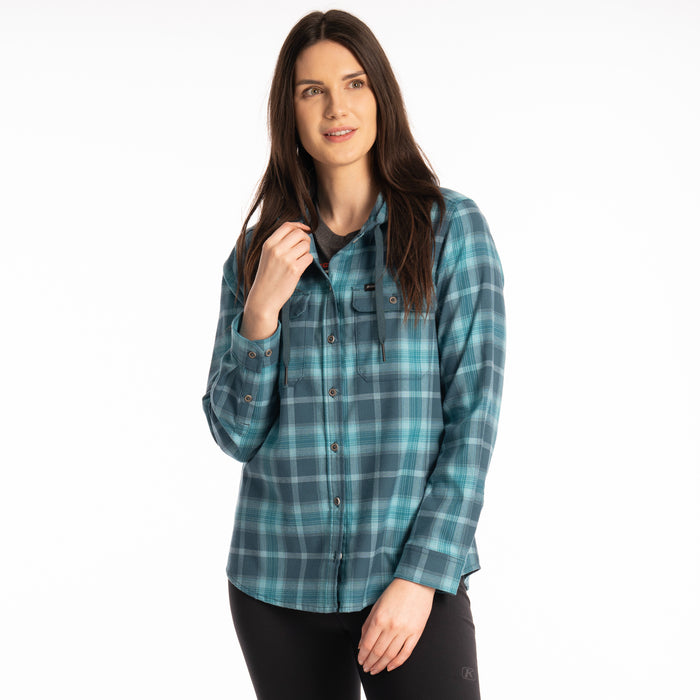 KLIM Womens Ginny Mountain Midweight Stretch Flannel Hoodie