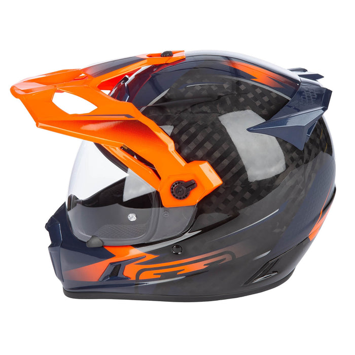 Klim Krios Pro Helmet ECE/DOT - Echo Gloss Black - Striking Orange - Petrol