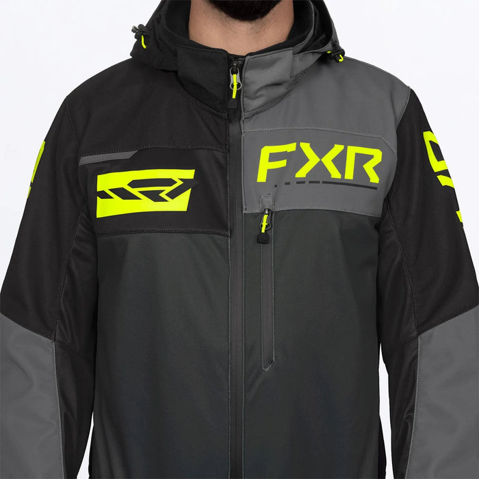FXR Mens Revo F.A.S.T. Insulated Monosuit - Asphalt/Ti/HiVis, view 3