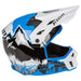 Klim F3 Carbon Helmet ECE - Non-Current - DNA Electric Blue Lemonade - White, view 4