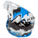 Klim F3 Carbon Helmet ECE - Non-Current - DNA Electric Blue Lemonade - White, view 7