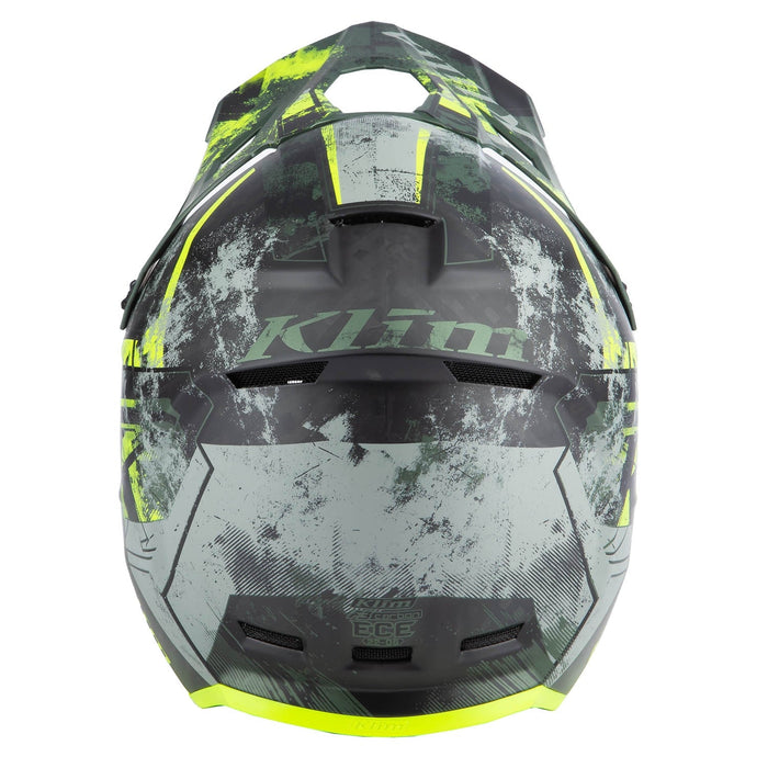 Klim F3 Carbon Helmet ECE - Non-Current - Unruly Kombu Green - Hi-Vis, view 6