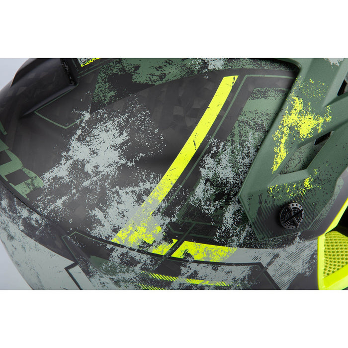 Klim F3 Carbon Helmet ECE - Non-Current - Unruly Kombu Green - Hi-Vis, view 9