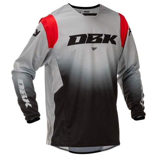Fly Racing Youth Kinetic DBK Jersey - Grey/Red/Black