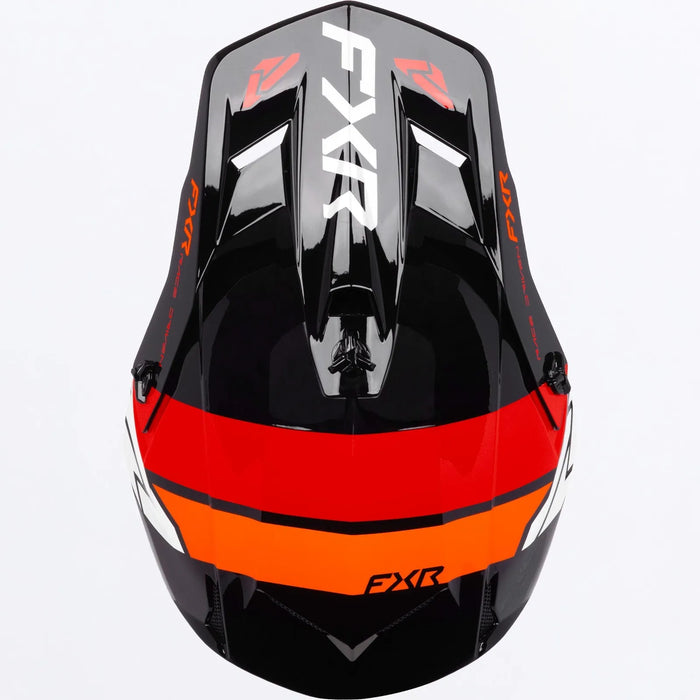 FXR Youth Clutch MX Helmet - Red/Orange, view 5
