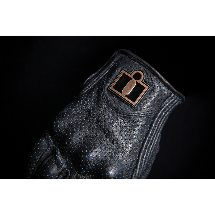 Icon Womens Pursuit Classic Perf Gloves - Black