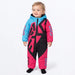 FXR Infant Kicker Snow Suit - Sky Blue/Razz, front view