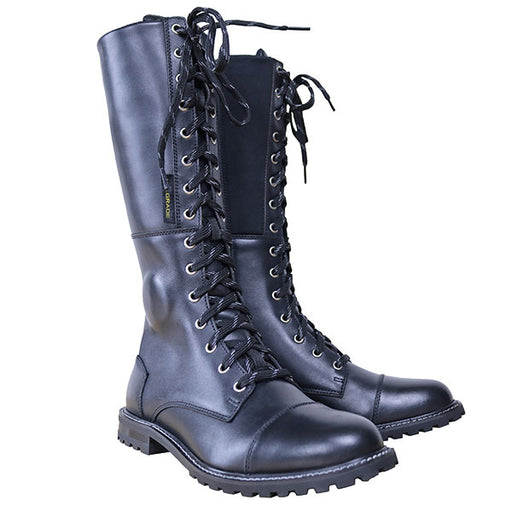 Helgrade Womens Aniston Knee High Leather Boots - Black
