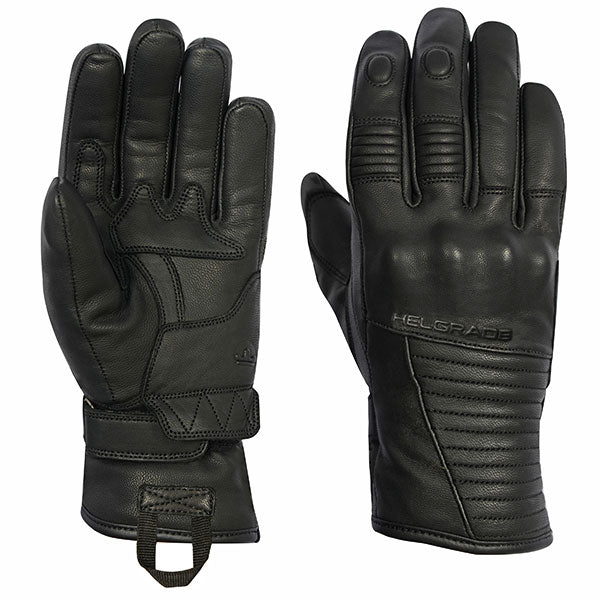 Helgrade Womens Loren Water Resistant Leather Gloves - Black