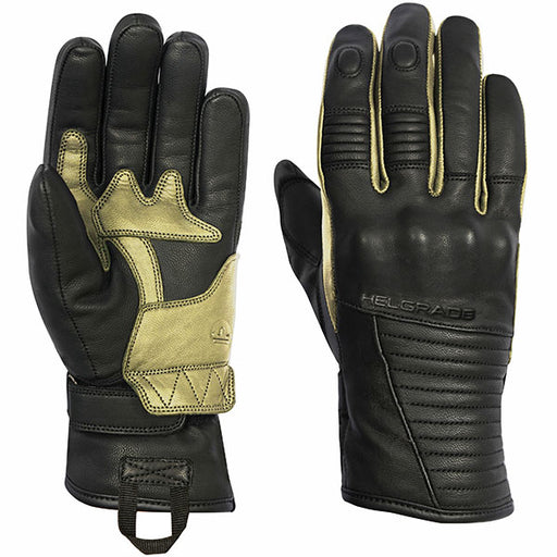 Helgrade Womens Loren Water Resistant Leather Gloves - Cream/Black