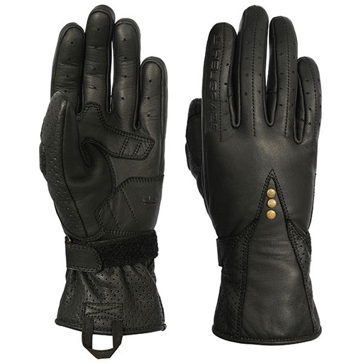 Helgrade Womens Stone Leather Gloves - Black
