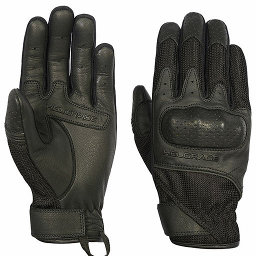 Helgrade Womens Wilde Leather and Mesh Gloves - Black
