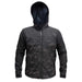 Helgrade Mens Teller Reflective Moto Hoody Jacket - Grey Camouflage