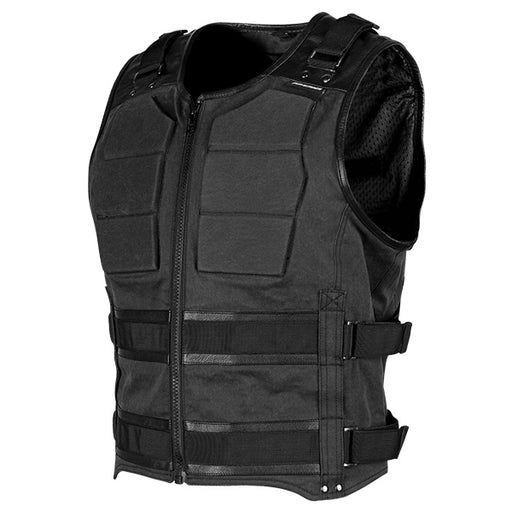 Speed & Strength Mens True Grit Armored Motorcycle Vest - Black