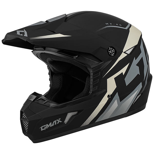 GMAX MX46 Compound MX Helmet - Grey/Black
