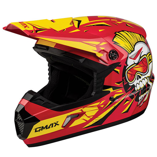 GMAX Youth MX46Y Unstable MX Helmet - Red/Yellow