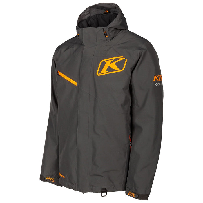 Klim Mens Kompound Hybrid Jacket - Non-Current - Asphalt - Strike Orange, view 2