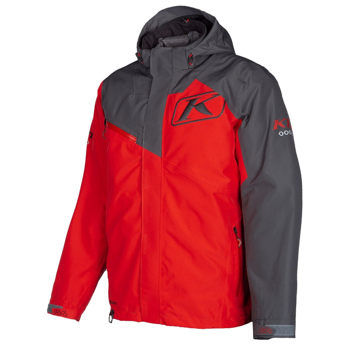 Klim Mens Kompound Hybrid Jacket - Non-Current - High Risk Red - Asphalt, view 2