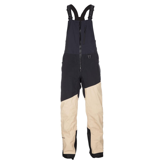 Klim Mens Storm Bib - Montana Tan - Black, front view