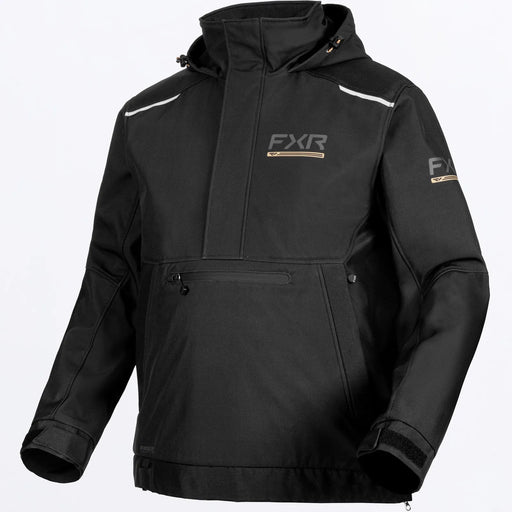 FXR Mens Evolution FX Tech Shell Anorak - Black, front view