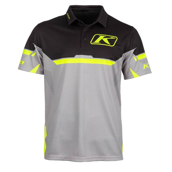 Klim Mens Launch Polo - Black - Monument, front view