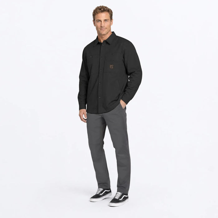 FXR Mens Roughneck Canvas Shirt-Jac - Black, view 3