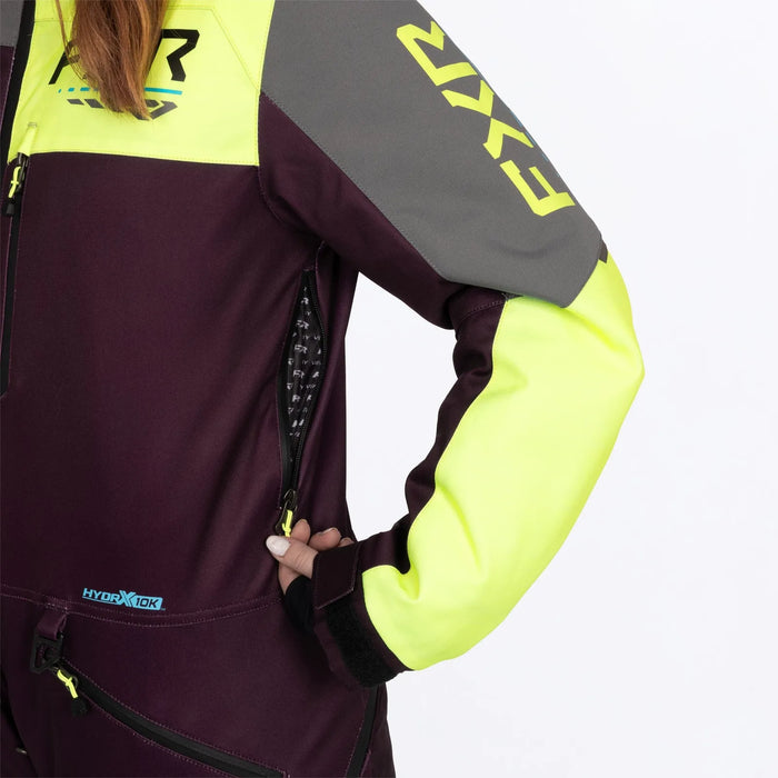 FXR Womens Revo F.A.S.T. Insulated Monosuit - Plum/TI/Muted Vis, view 4
