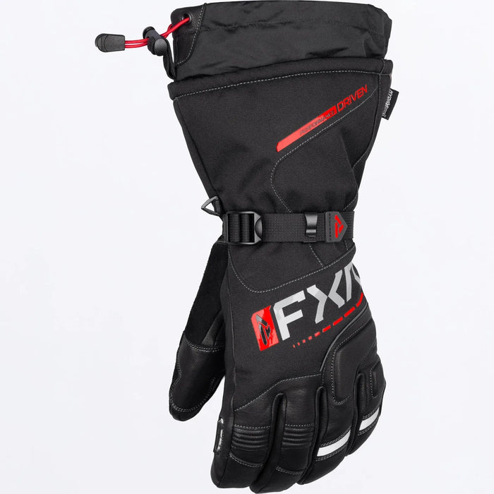 FXR Mens Fuel Glove 2027 - Black/Red, front view
