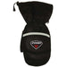Zoan Mens Leather Polar Mitts - Black