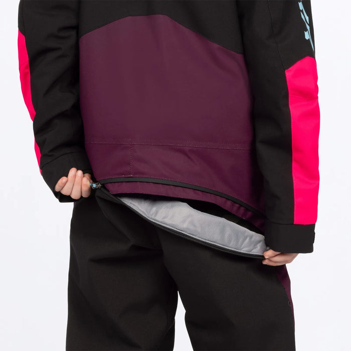 FXR Youth Vertical Monosuit - Plum/Razz/Maui, view 10