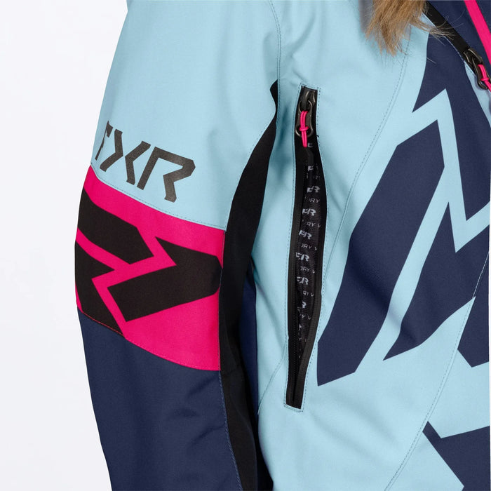 FXR Womens Cold Cross CX Lite Monosuit 2027 - Midnight/Maui/Razz, view 5