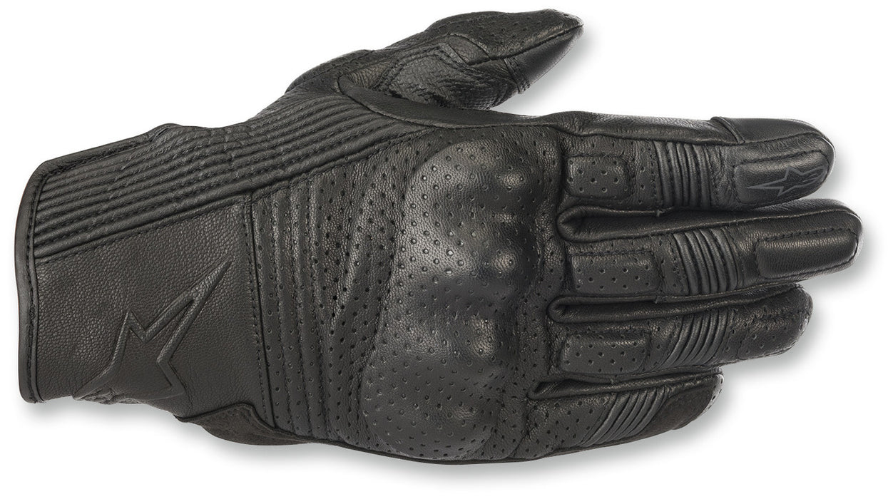 Alpinestars Mens Mustang V2 Leather Gloves - Black/Black