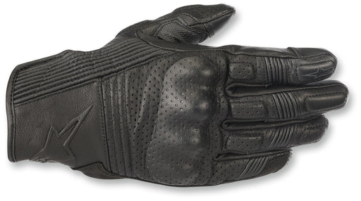Alpinestars Mens Mustang V2 Leather Gloves - Black/Black