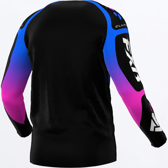 FXR Clutch MX Jersey 2025 - Black/Blue/Pink, view 2
