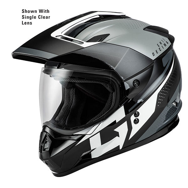 GMAX GM11 Decima Dual Sport Snow Helmet with Electric Lens - Silver
