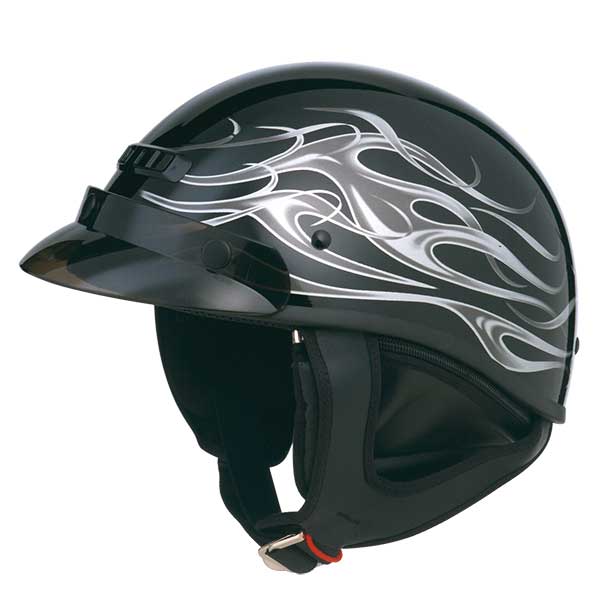 GMAX GM35 Fully Dressed Half Helmet - Silver