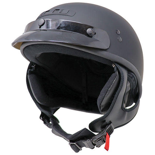 GMAX HH35 Full Dressed Half Helmet - Flat Black